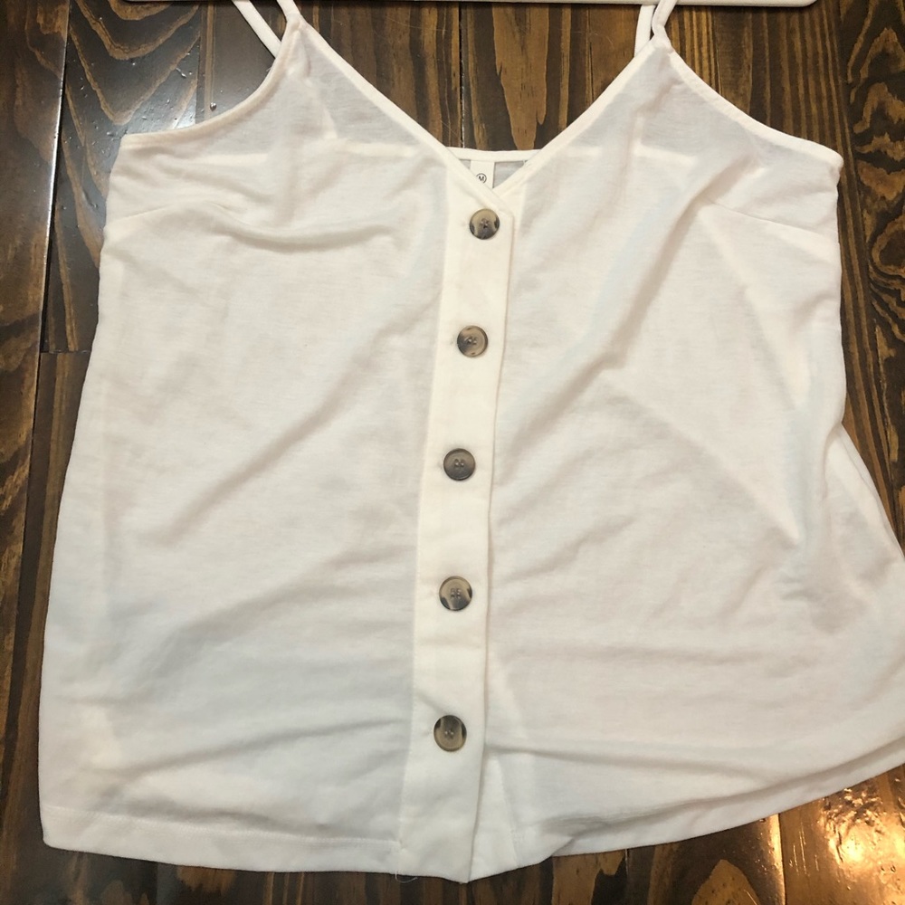 Women’s Cream button up tank